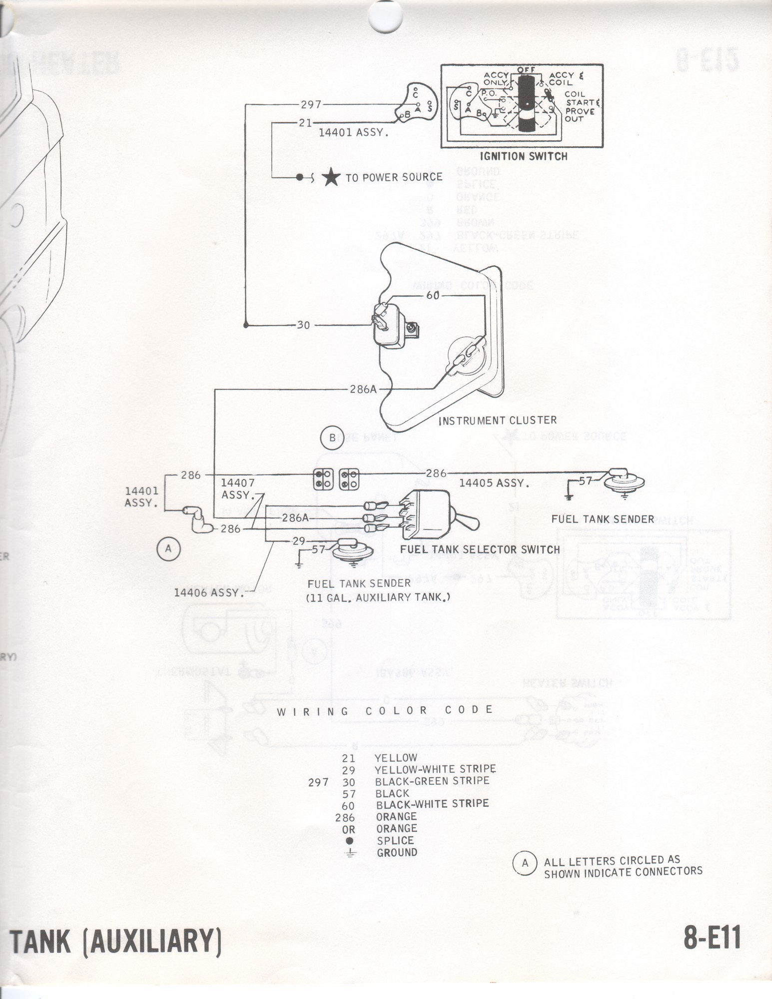 MAIN/AUX FUEL SWITCH - 66-77 Early Bronco - 66-96 Ford ... ford fuel tank selector switch wiring diagram 