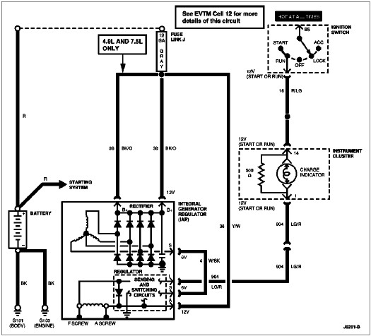 Ford 6G Alternator Wiring Diagram from broncozone.com