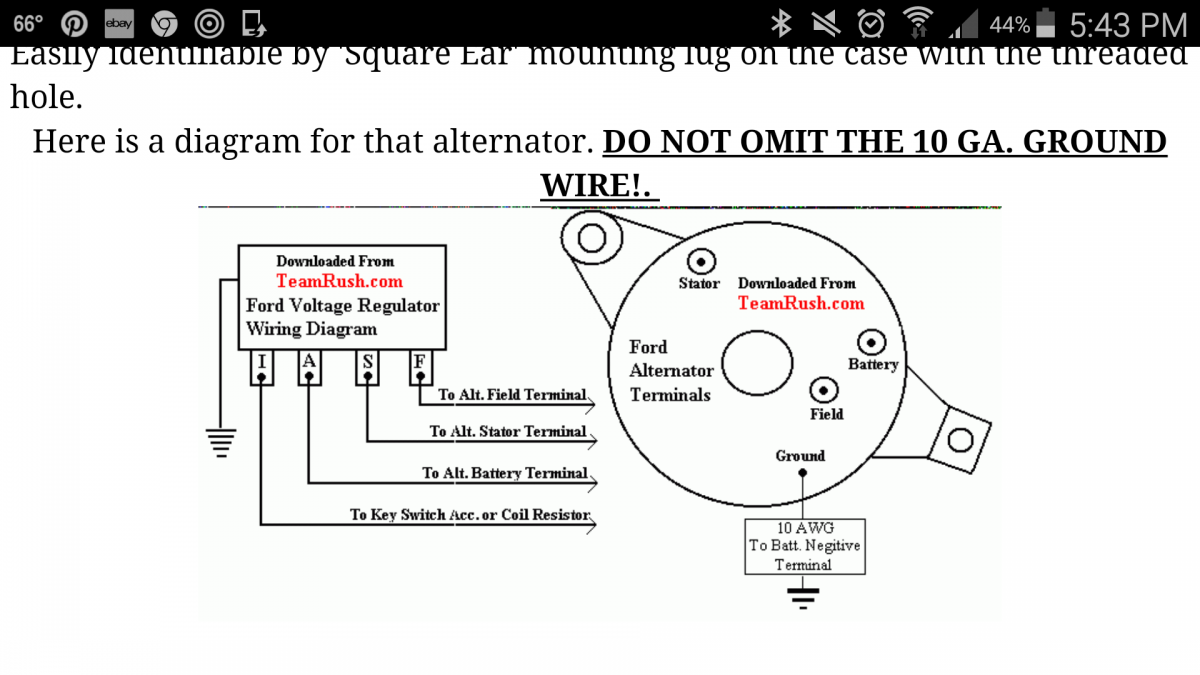 Alternator, voltage regulator - 66-77 Early Bronco - 66-96 ... wiring diagram of alternator 