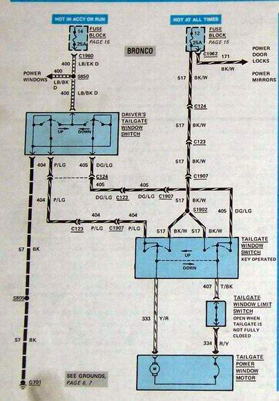 rear window problem - 80-96 Ford Bronco - 66-96 Ford ... 1988 ford bronco tailgate wiring diagram 