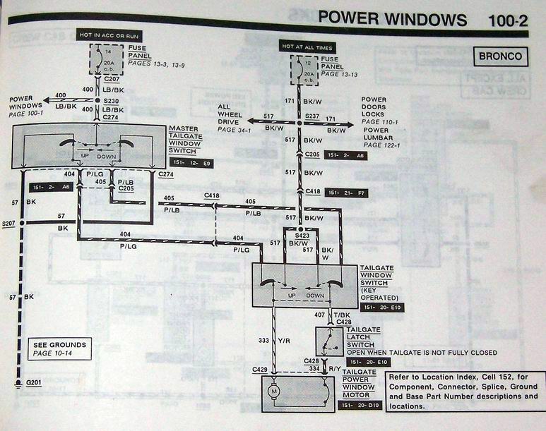 Tailgate Window Issues on a 1988 - 80-96 Ford Bronco Tech ... 1978 ford ignition wires diagram 