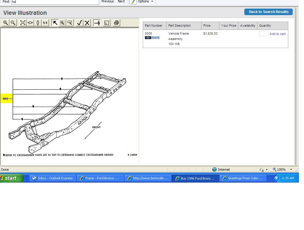 Ford bronco 2 chassis deminsions